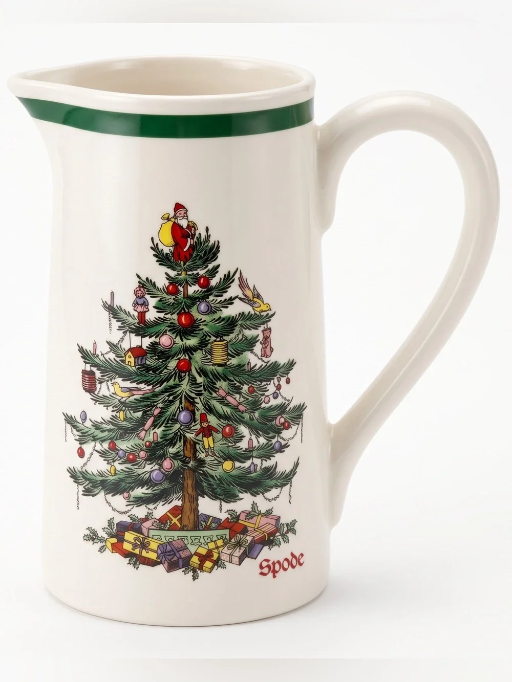 Vintage Spode Christmas Tree Pitcher Jug Teleflora Excellence